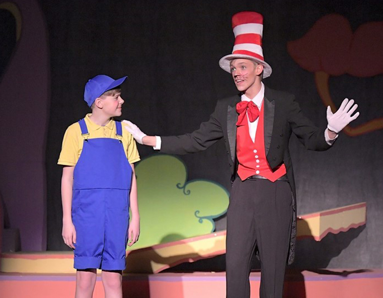 Two students in Suessical