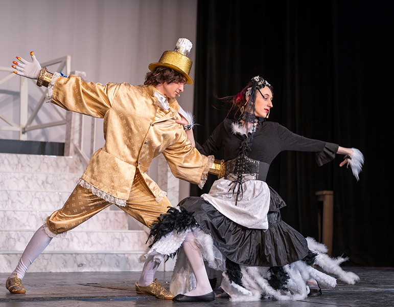 Two student actors from Beauty and the beast